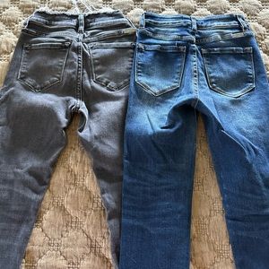 Kancan skinny jeans both size 23. Selling together.